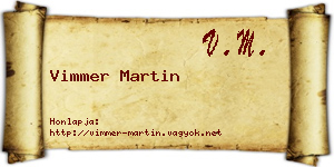 Vimmer Martin névjegykártya